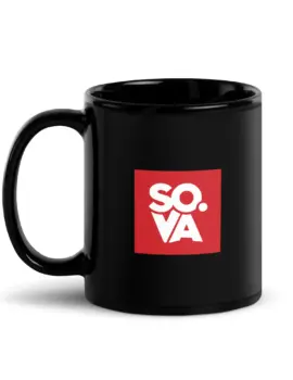 So Virginia OG Logo – Black Glossy Mug