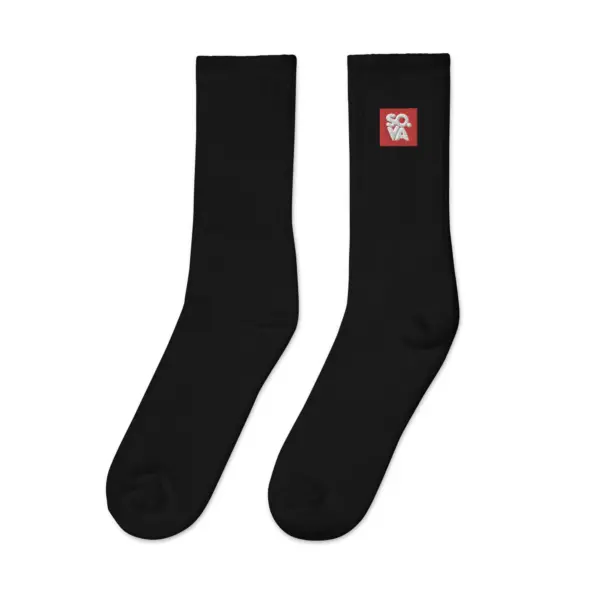 So-Virginia-OG-Logo-Embroidered-Crew-Socks-Black-left
