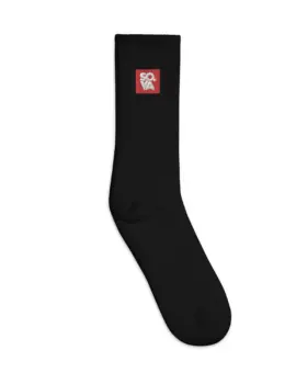 So Virginia OG Logo – Embroidered Crew Socks – Black