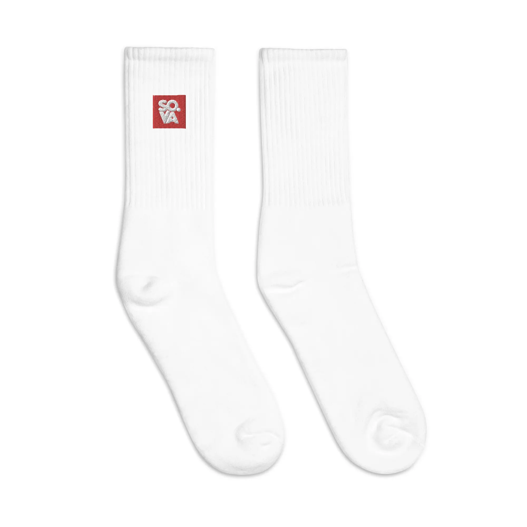 So Virginia OG Logo Embroidered Crew Socks White right So-Virginia-OG-Logo-Embroidered-Crew-Socks-White-Right