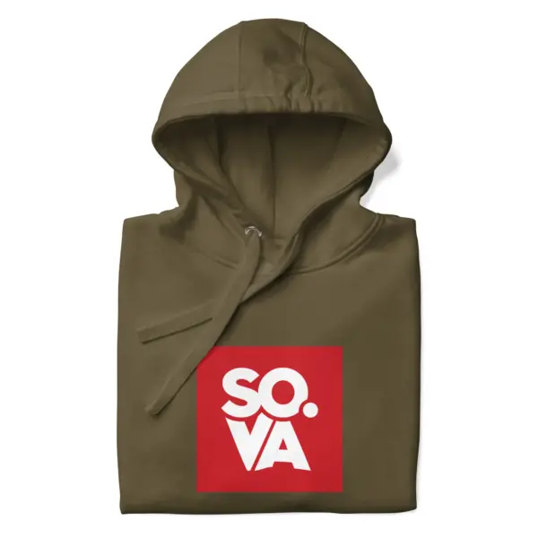So-Virginia-Logo-Hoodie-Military-Green-Folded