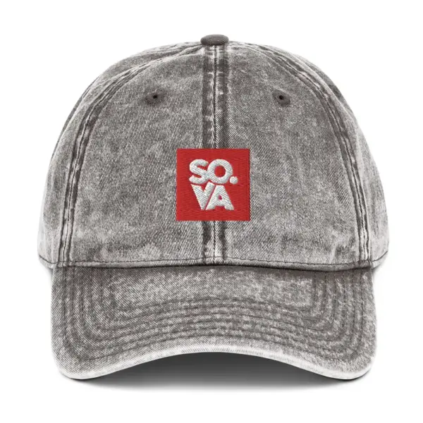 So-Virginia-Logo-Vintage-Cotton-Twill-Cap-charcoal-grey-front