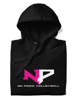 No Panic Volleyball Hoodie – Black